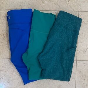 lululemon athletica Women's Joggers in Blue, Teal, and Dark Teal
